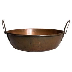 Antique Copper Pot from Belgium, Hand-Hammered, 19th Century Design