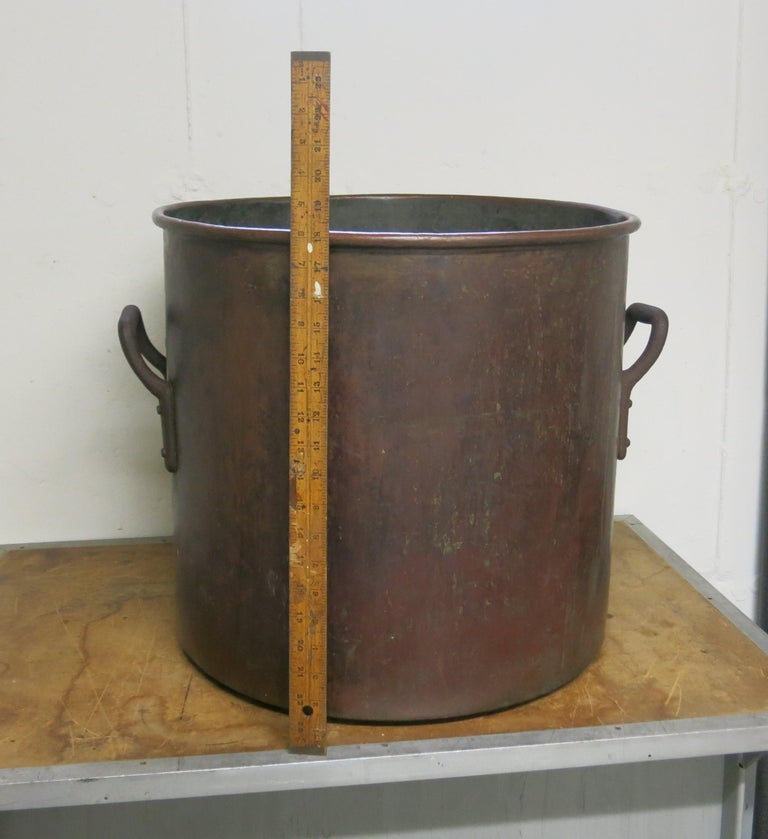 Antique Copper Pot Large Apple Butter or Confectioners Pot For Sale at 1stdibs