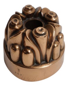 Antique Copper Pudding Mold, French, 19th Century