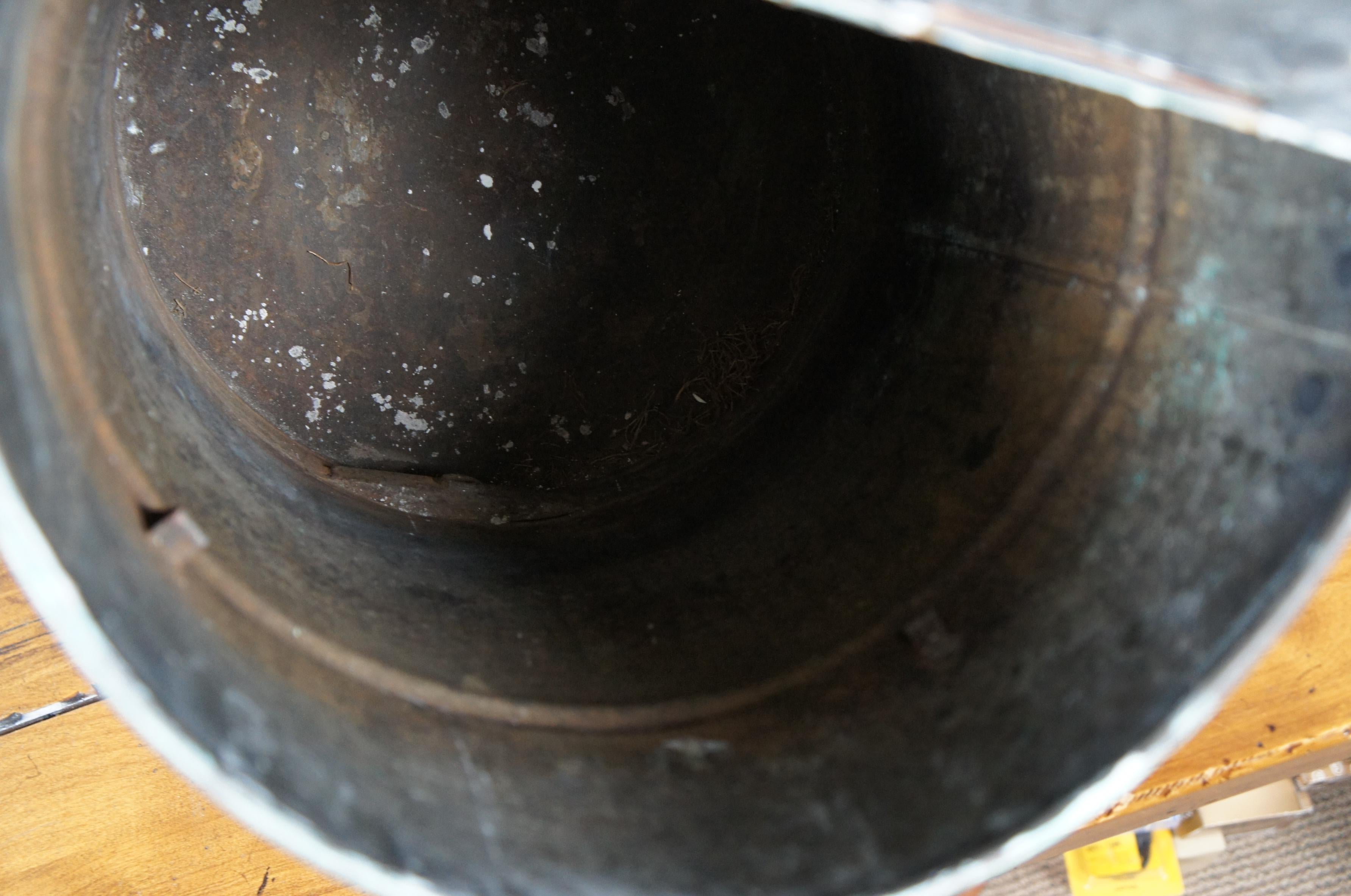 Ancien distributeur de café, bouilloire à vapeur Samovar en cuivre de 14 pouces en vente 4