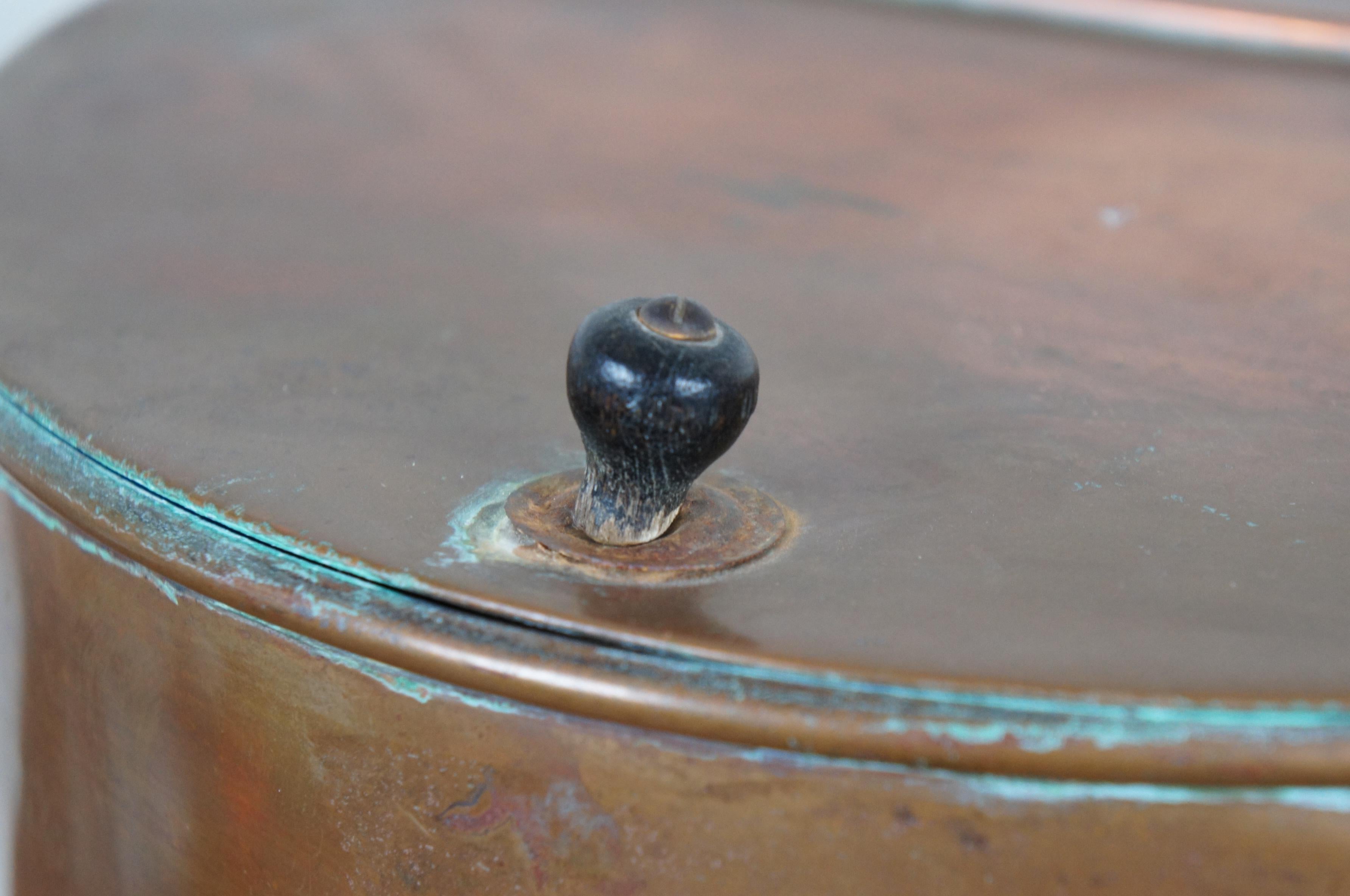 Ancien distributeur de café, bouilloire à vapeur Samovar en cuivre de 14 pouces en vente 6