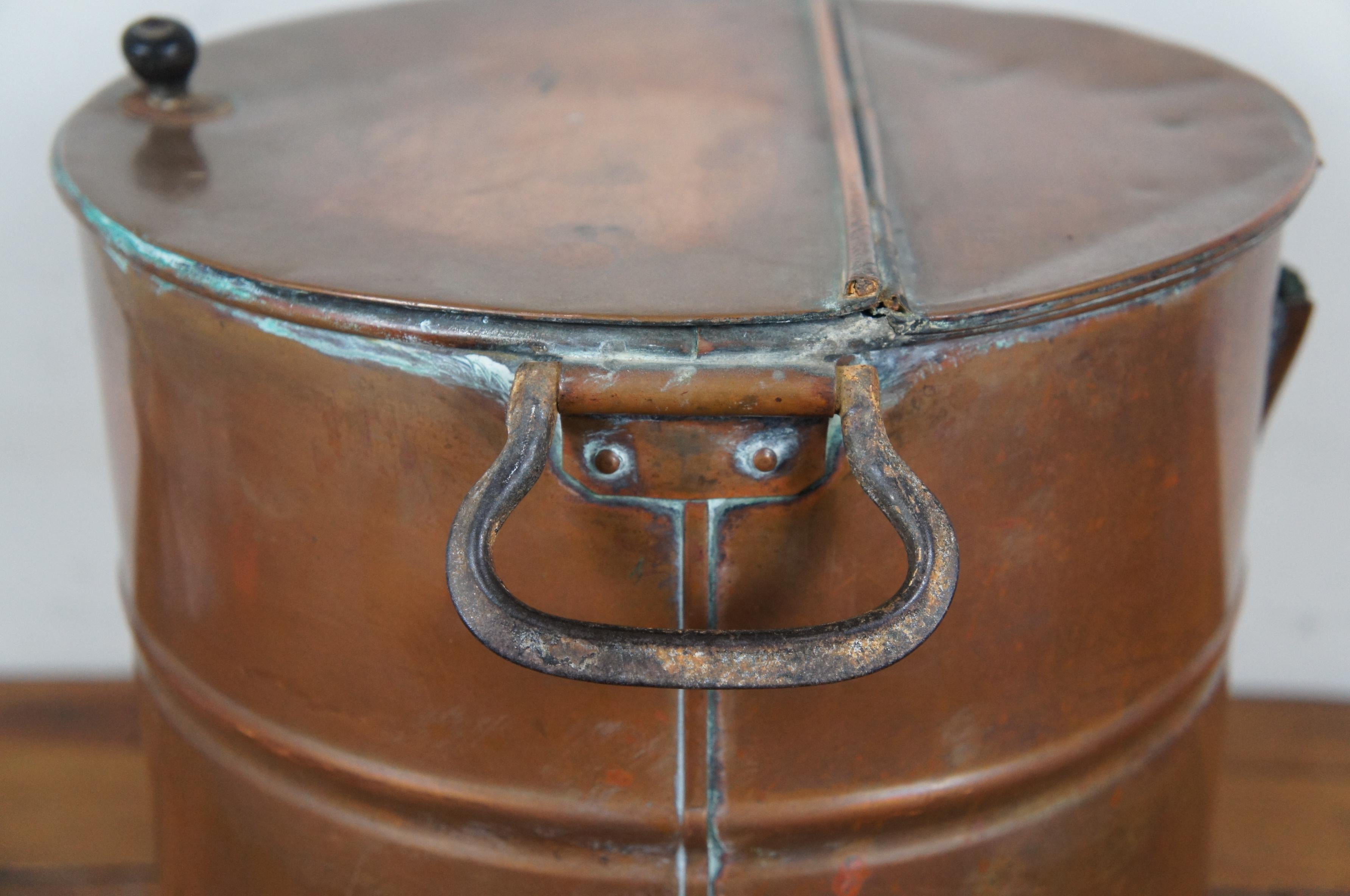 Cuivre Ancien distributeur de café, bouilloire à vapeur Samovar en cuivre de 14 pouces en vente