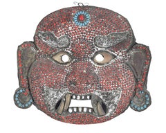 Antique Copper Tibetan Mahakala Mask