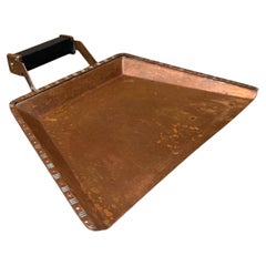 Antique Copper Tray Crafted by Sternauware New York Silent Butler
