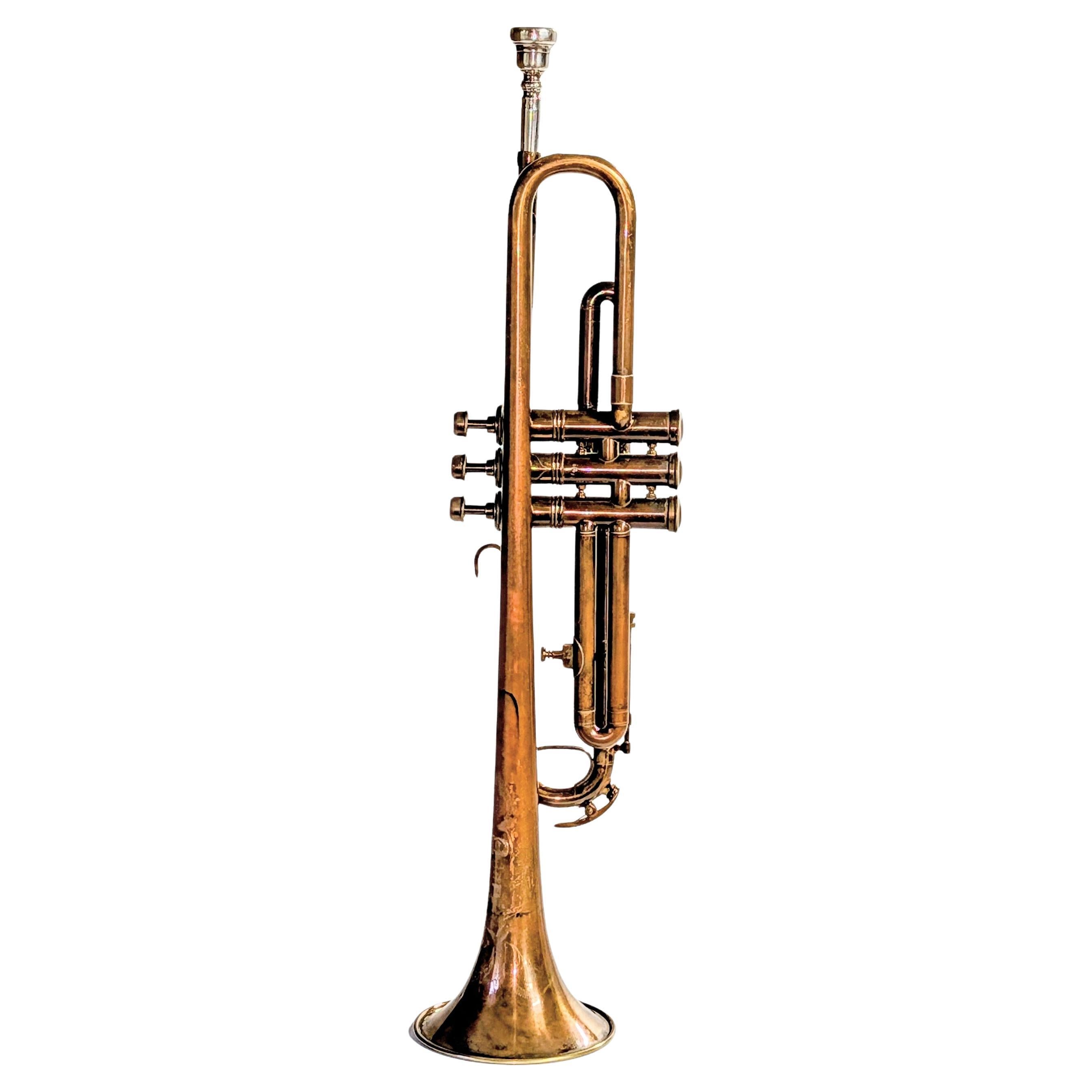 Tromba antica in rame di A. Khüttl, Graslitz (Cecoslovacchia), 1910 ca.