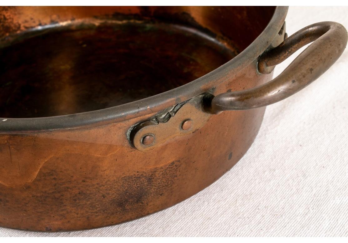 Rustic Antique Copper Two-Handled Pot