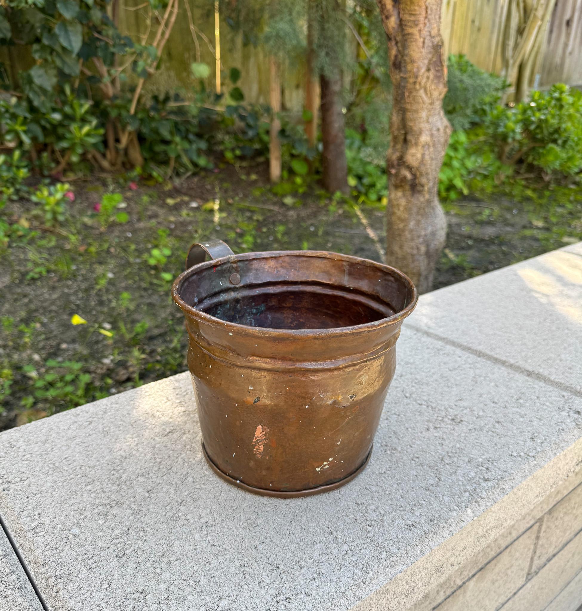 Antico vaso di rame con manico grande, XIX secolo in vendita 4