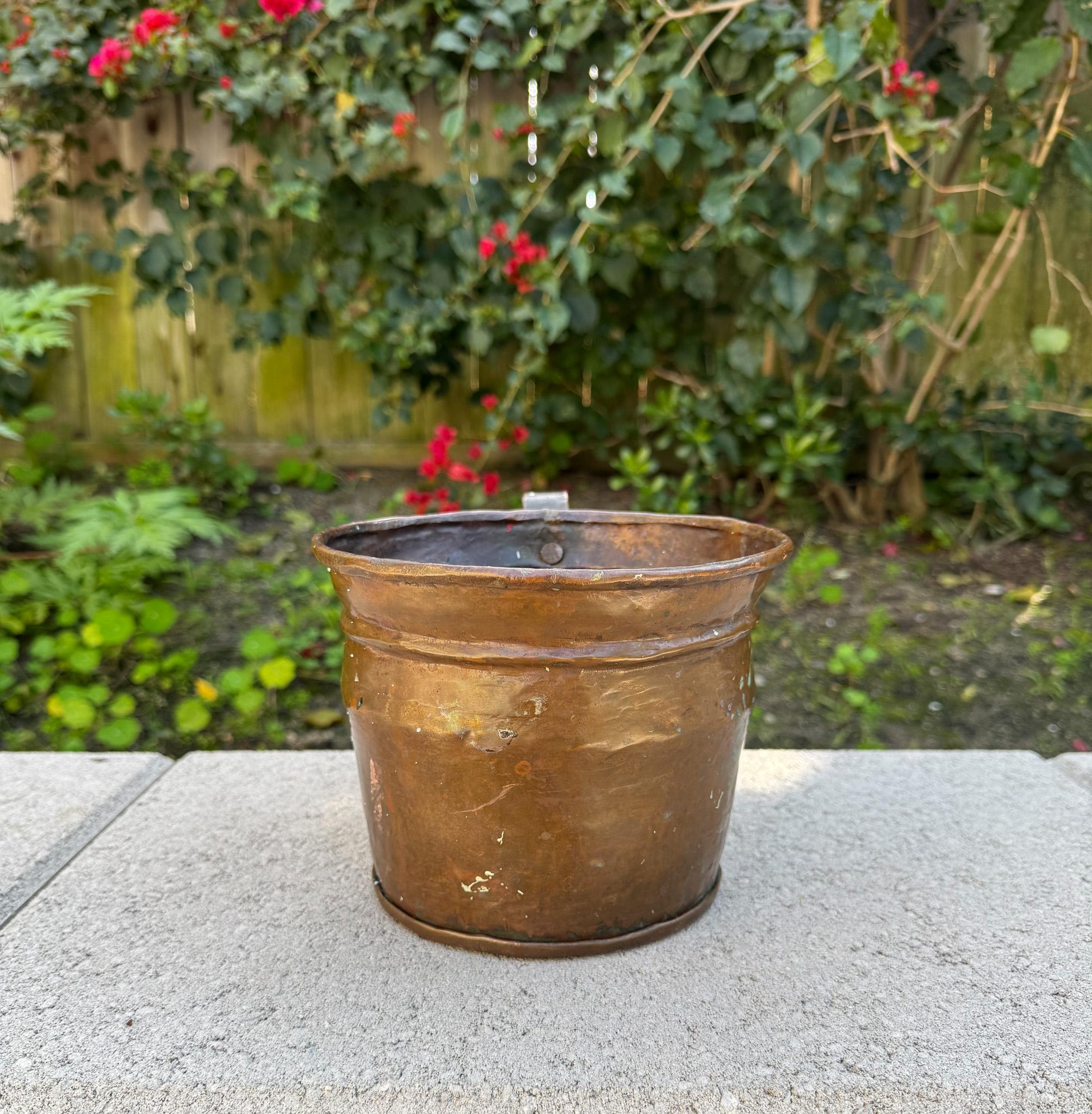 Antico vaso di rame con manico grande, XIX secolo in vendita 5
