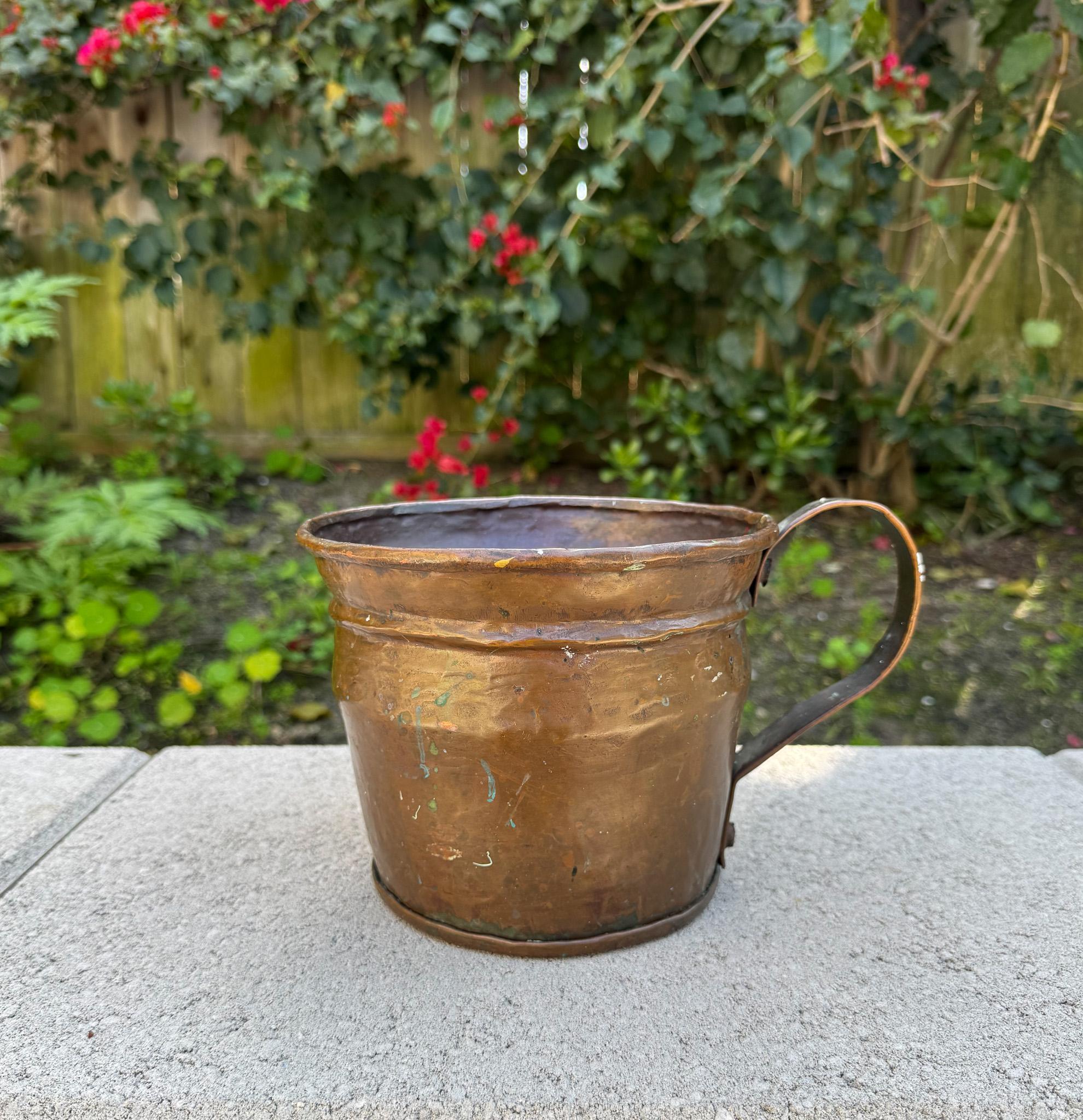 Antico vaso di rame con manico grande, XIX secolo in vendita 12
