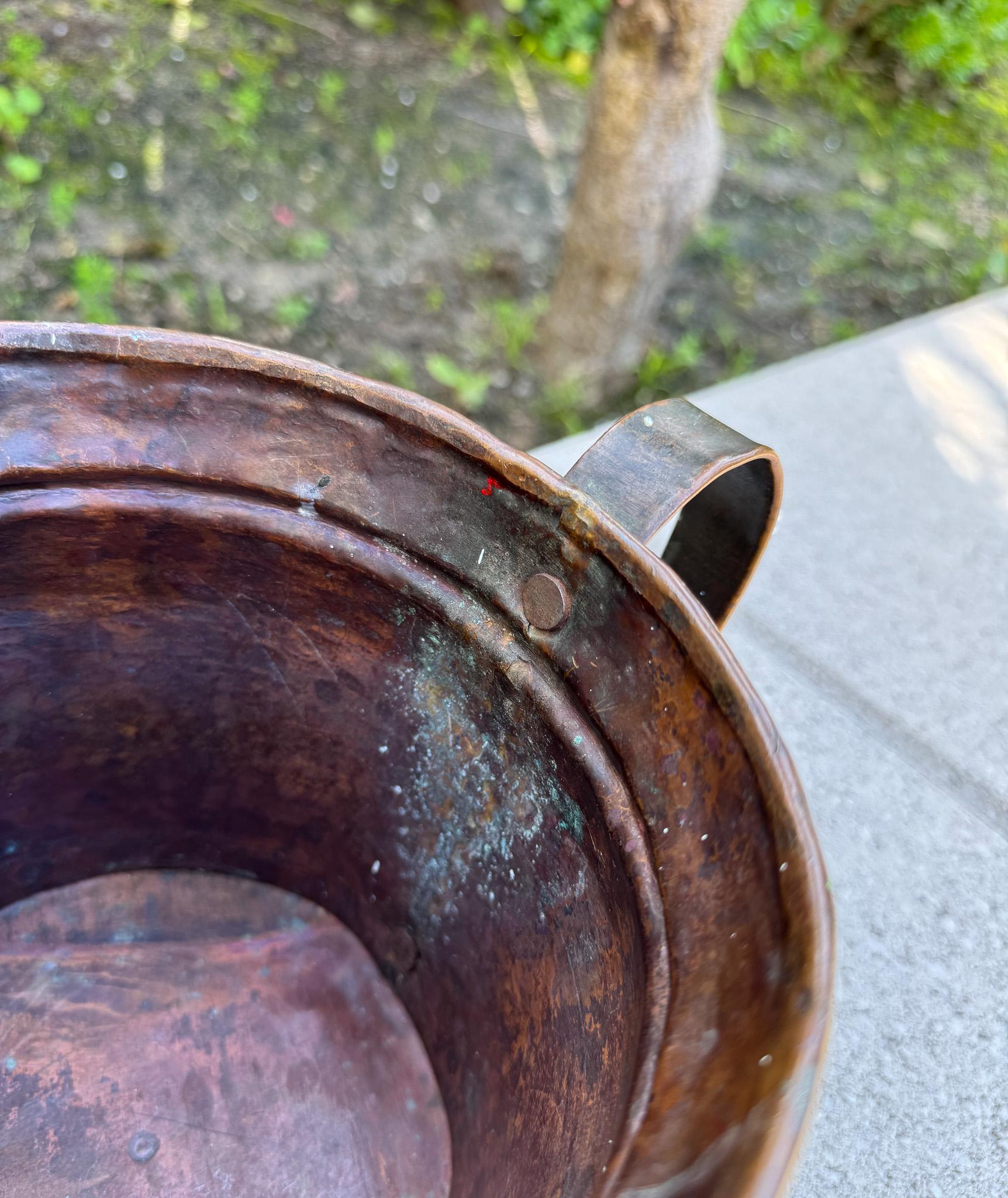 Antico vaso di rame con manico grande, XIX secolo in vendita 2