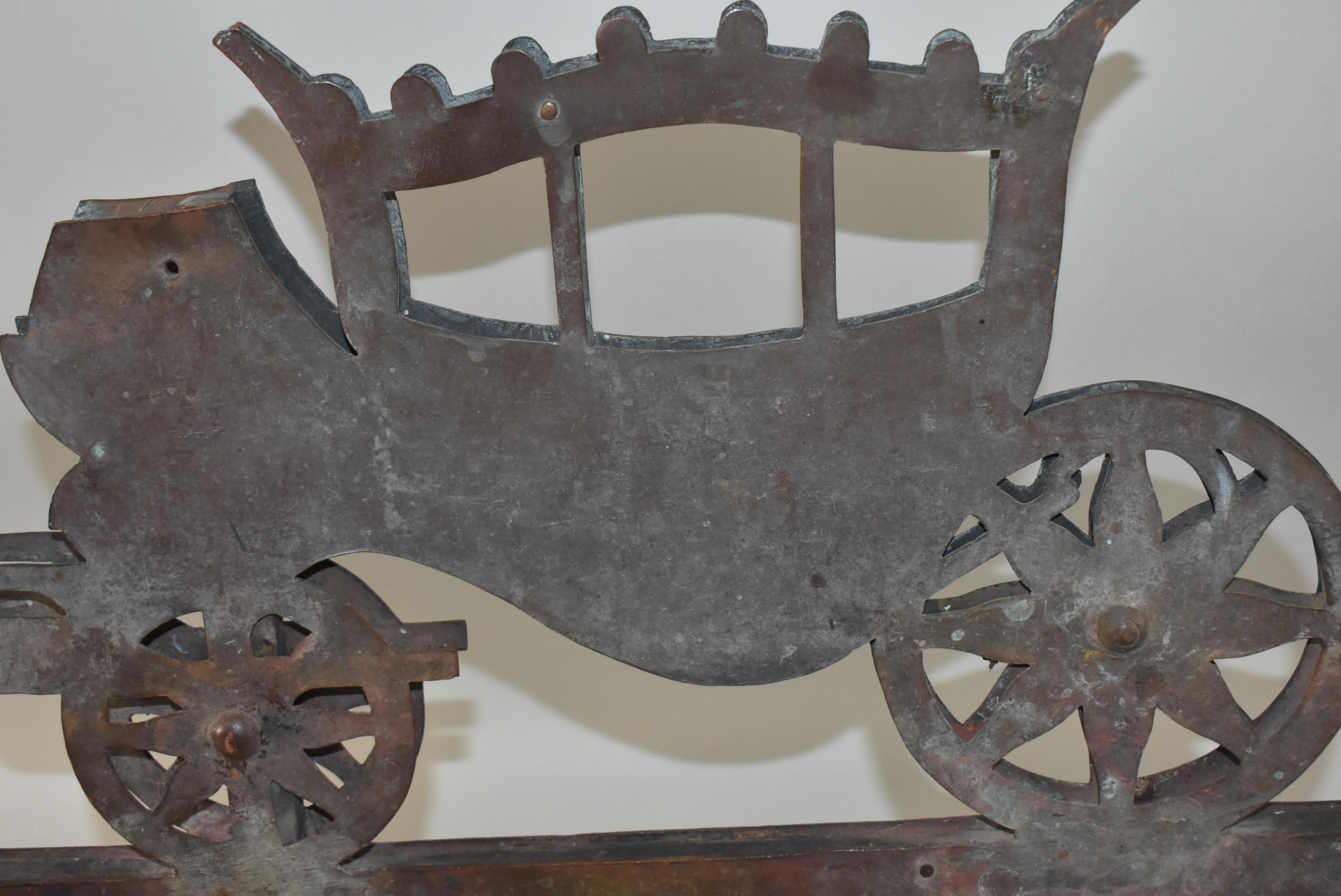 Cuivre Ancien modèle de girouette de cheval drapé en cuivre en vente