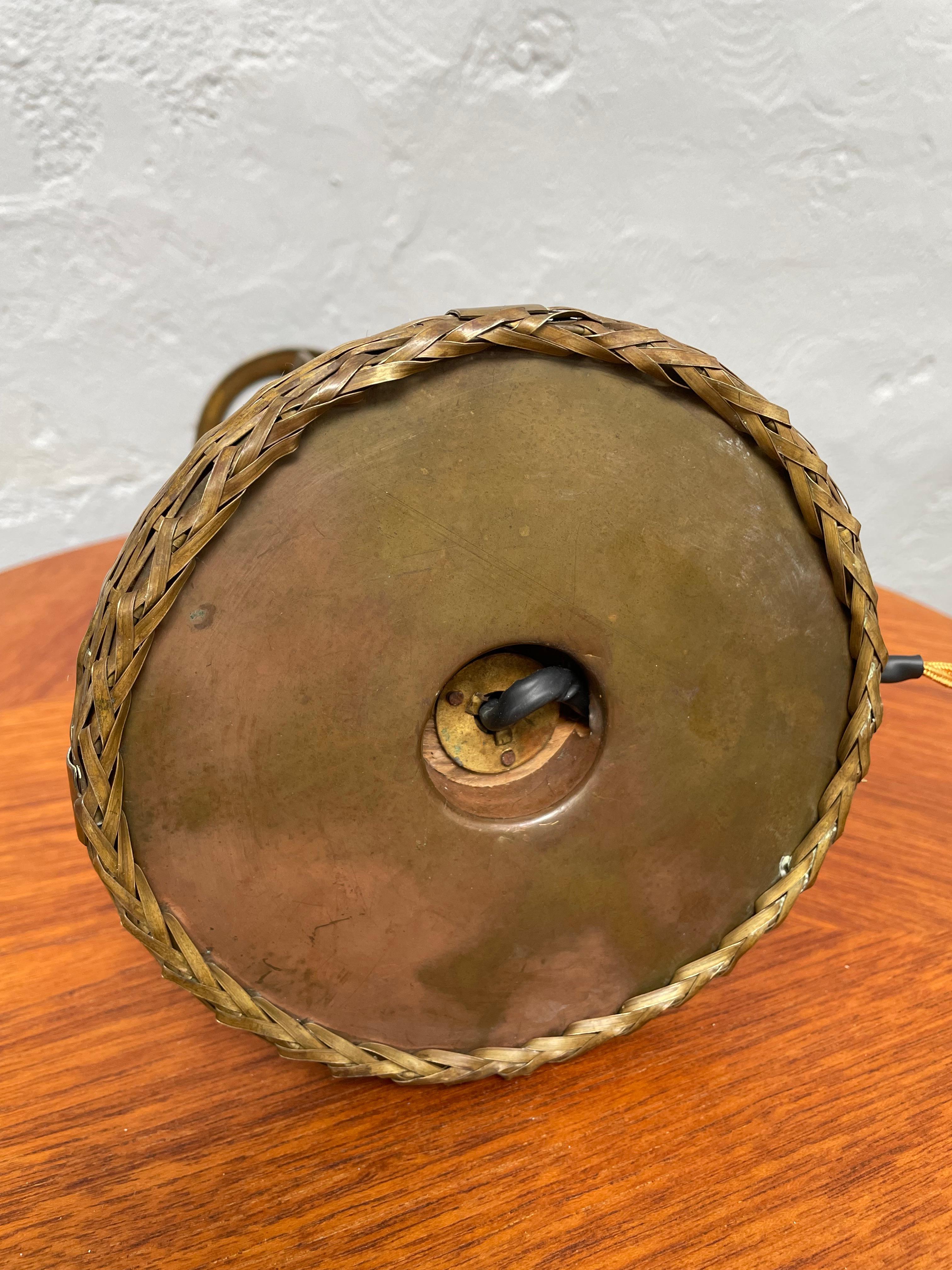 Antique Copper Wire Table Lamp From The 1920s en venta 4