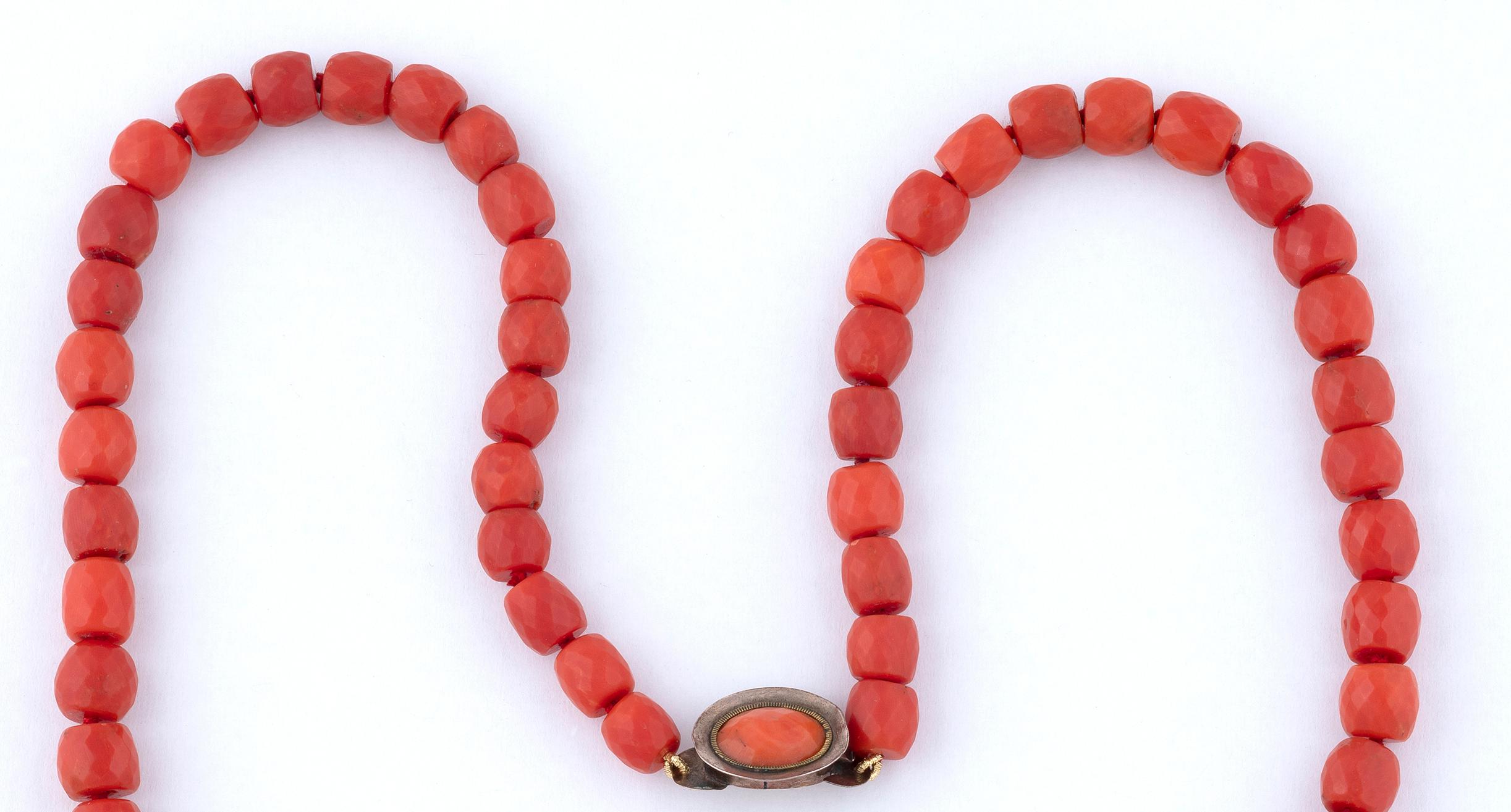 antique coral beads