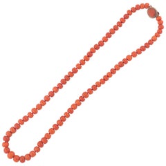 Antique Coral Bead Necklace