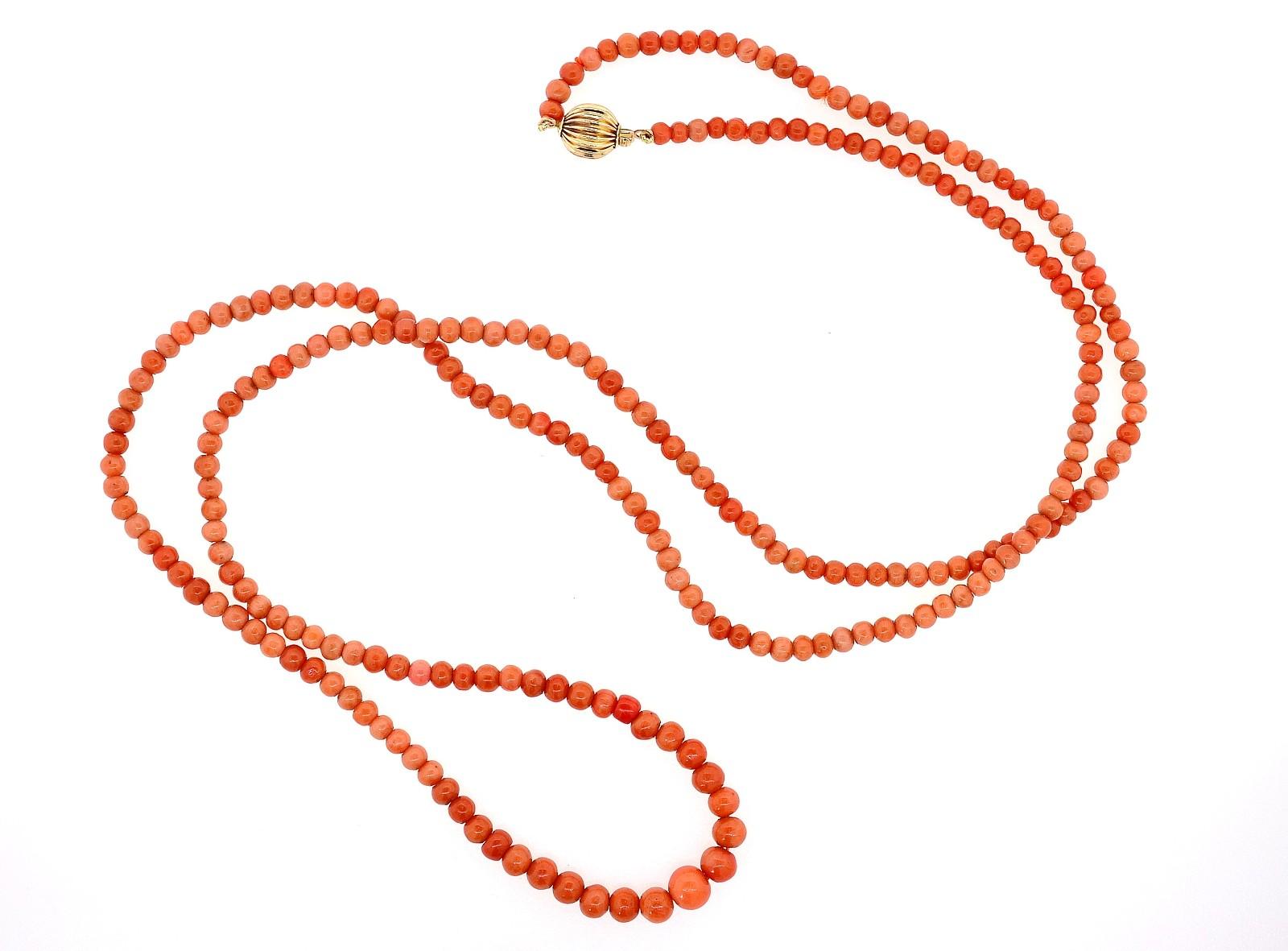antique coral bead necklace