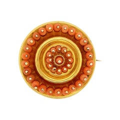 Antique Coral Brooch