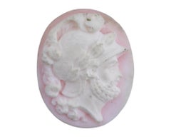 Antique Coral Cameo With French Soldier Portrait