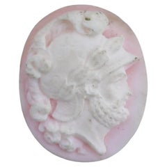 Antique Coral Cameo With French Soldier Portrait