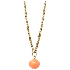 Vintage Coral Gold Necklace
