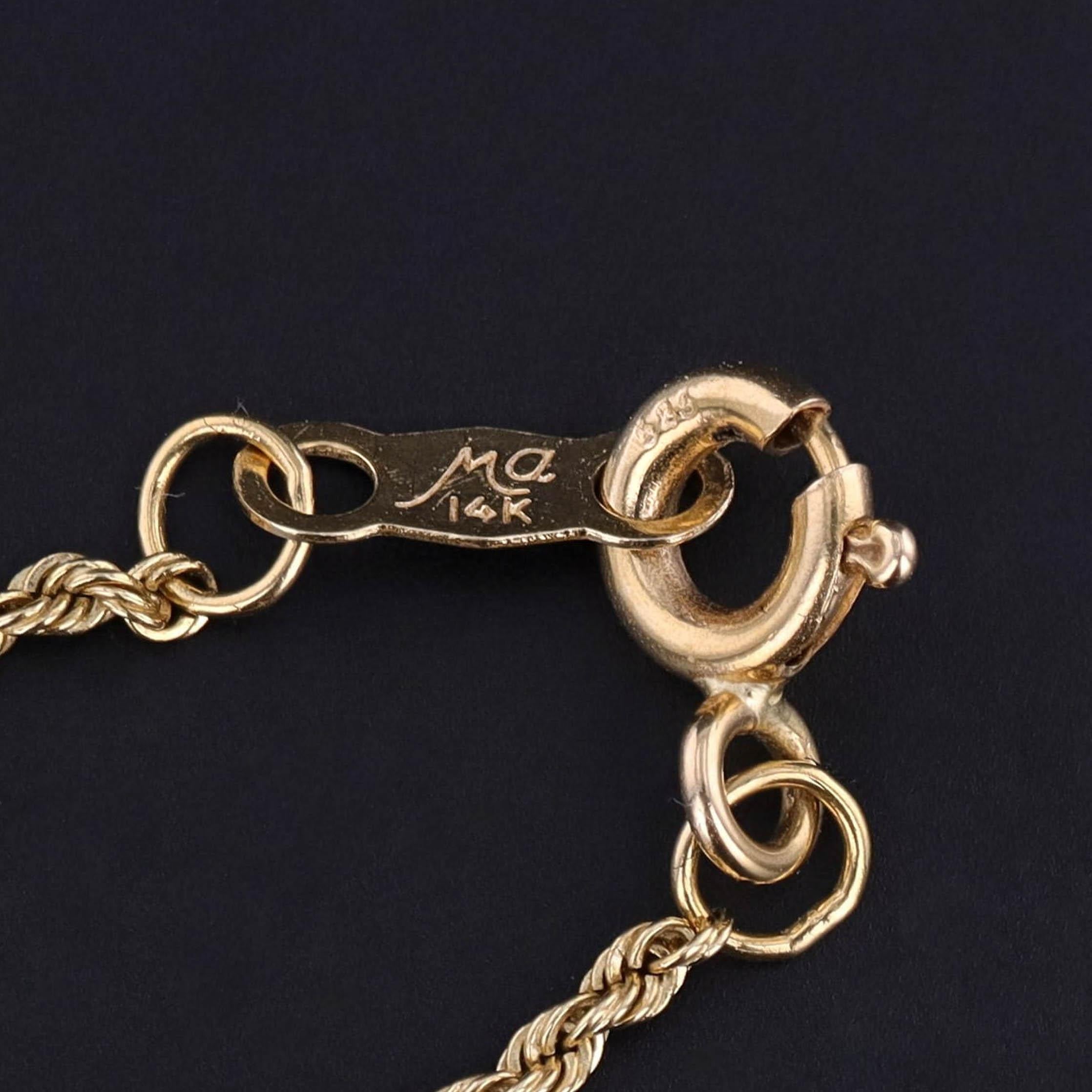 Uncut Antique Coral Hand Charm Necklace of 14k Gold For Sale
