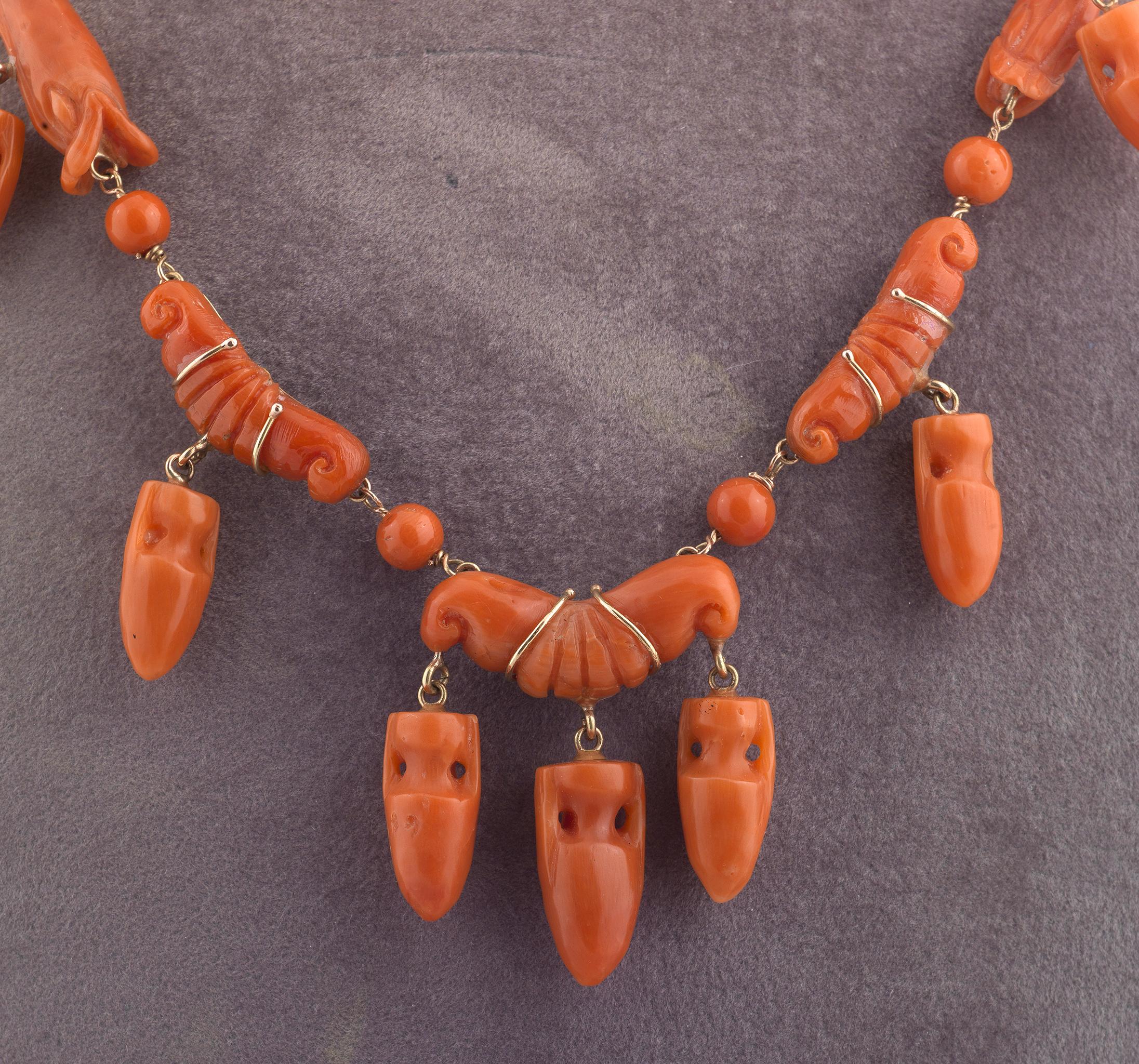 antique coral necklace