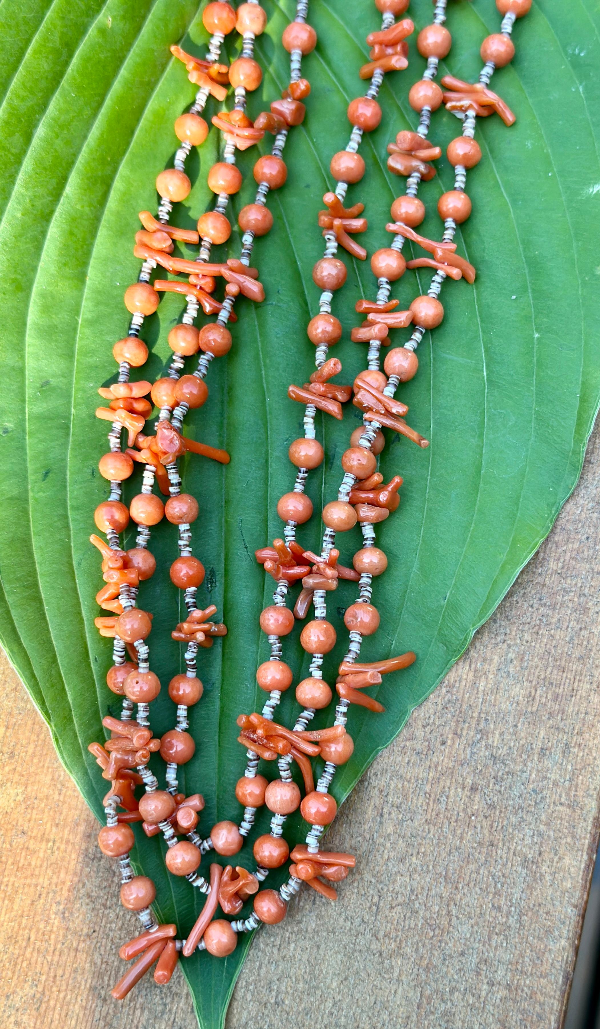 coral indian necklace
