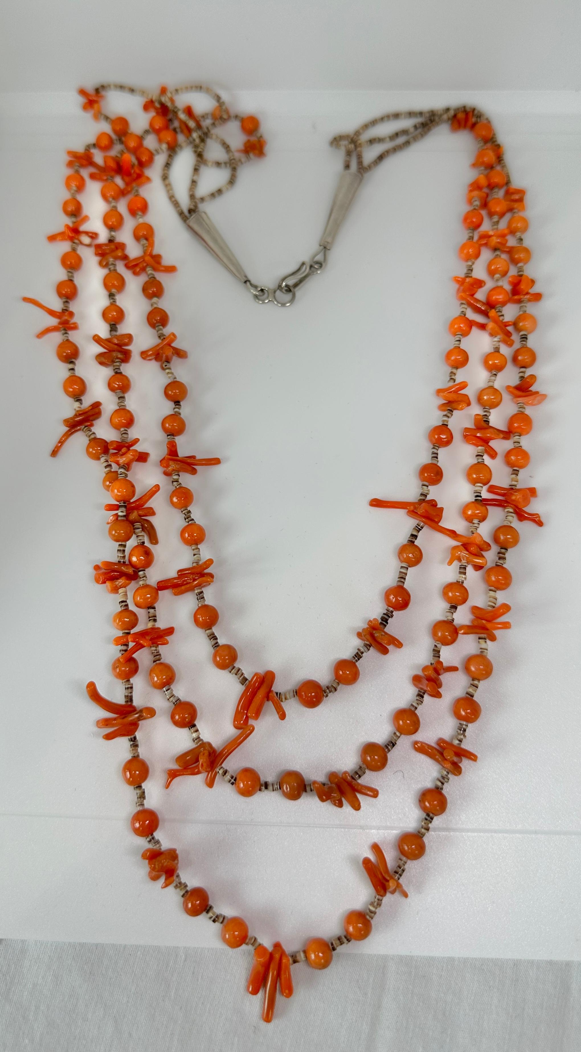 coral indian necklace