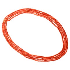 Collier victorien à quatre brins avec fermoir en or fleuri, 18 carats, français