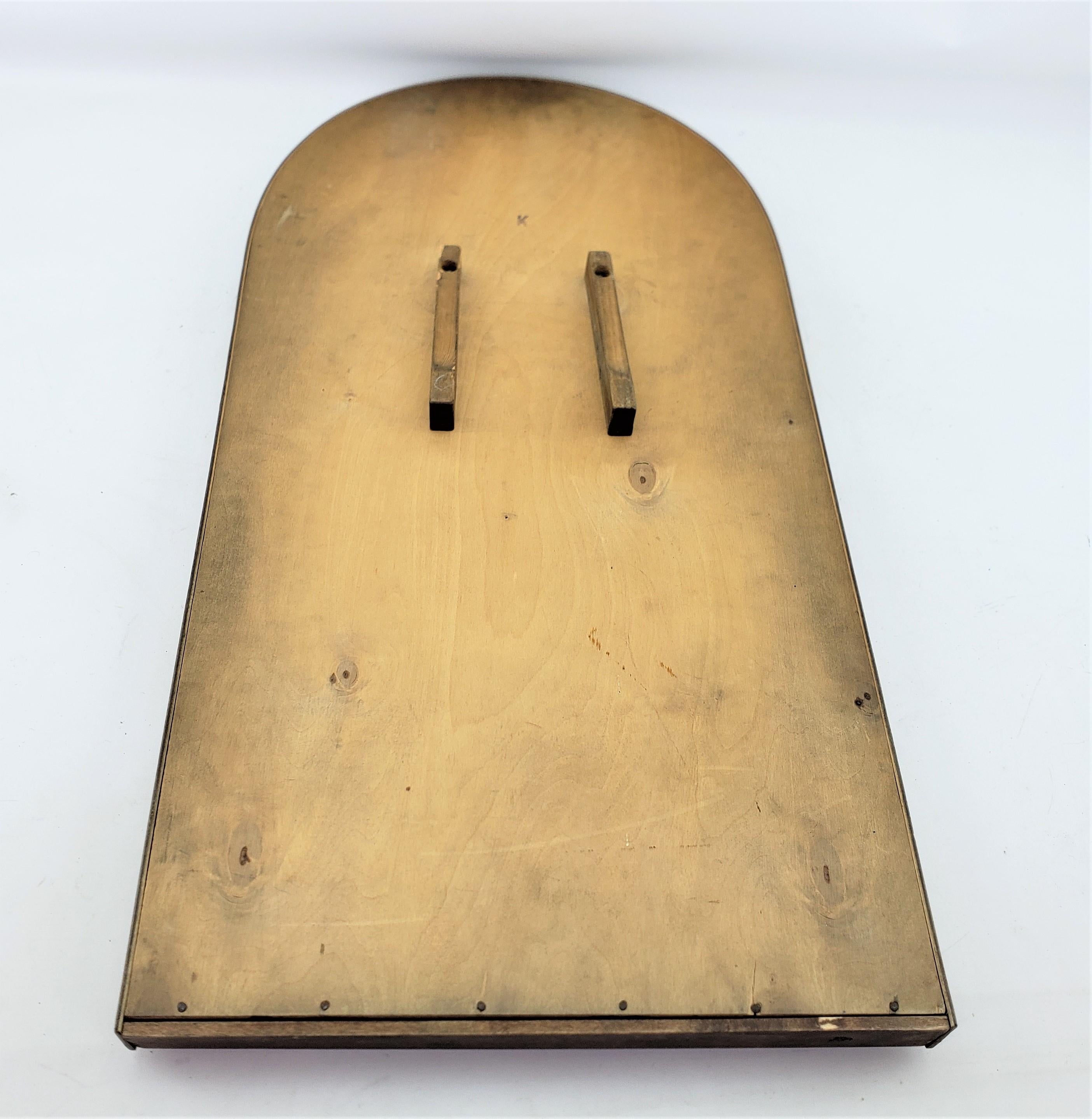 Antikes „Corinthisches 15“ Holz-Tischset mit Bagatelle-Karton-Spiel 8