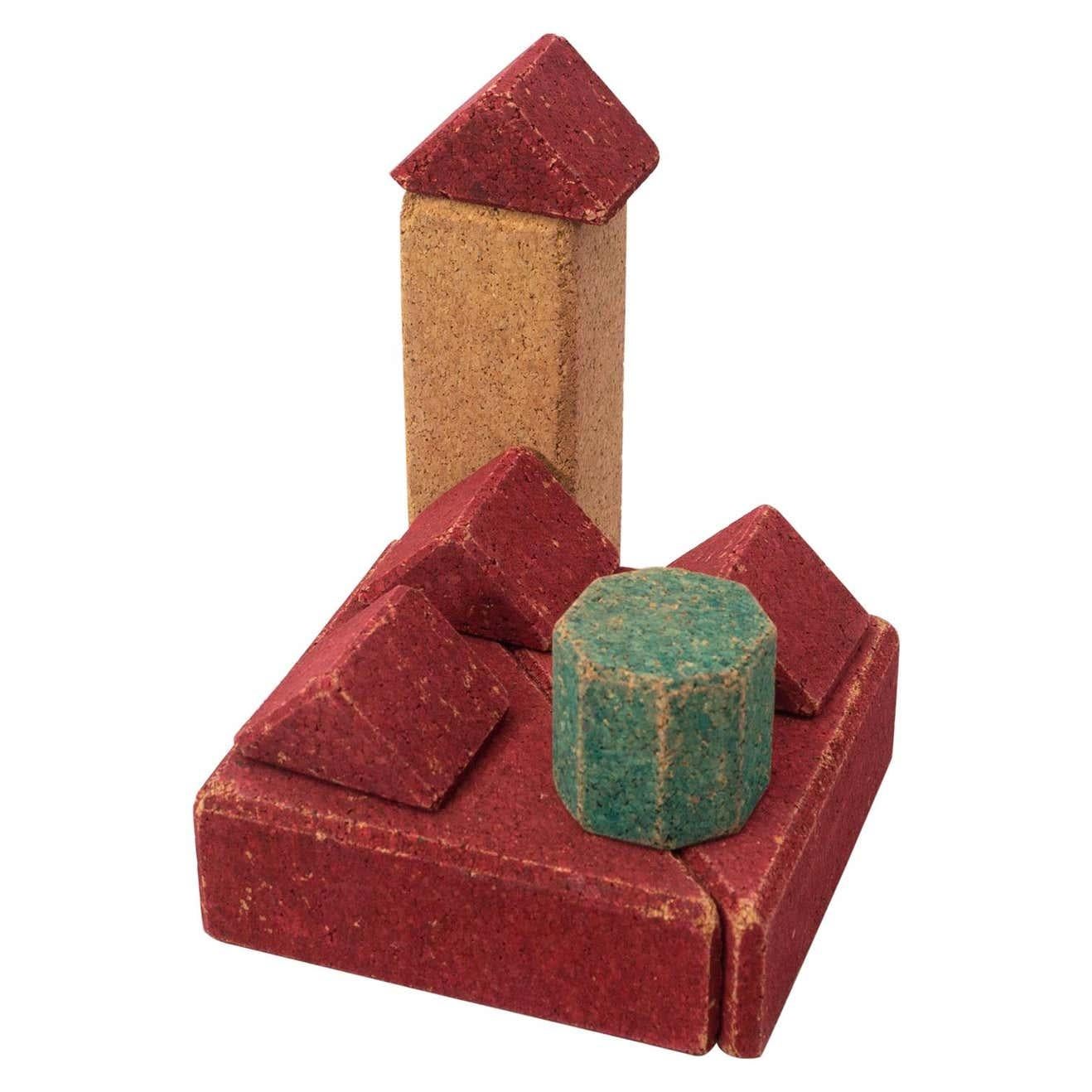 Antique Cork Construction Set Game, circa 1930 7