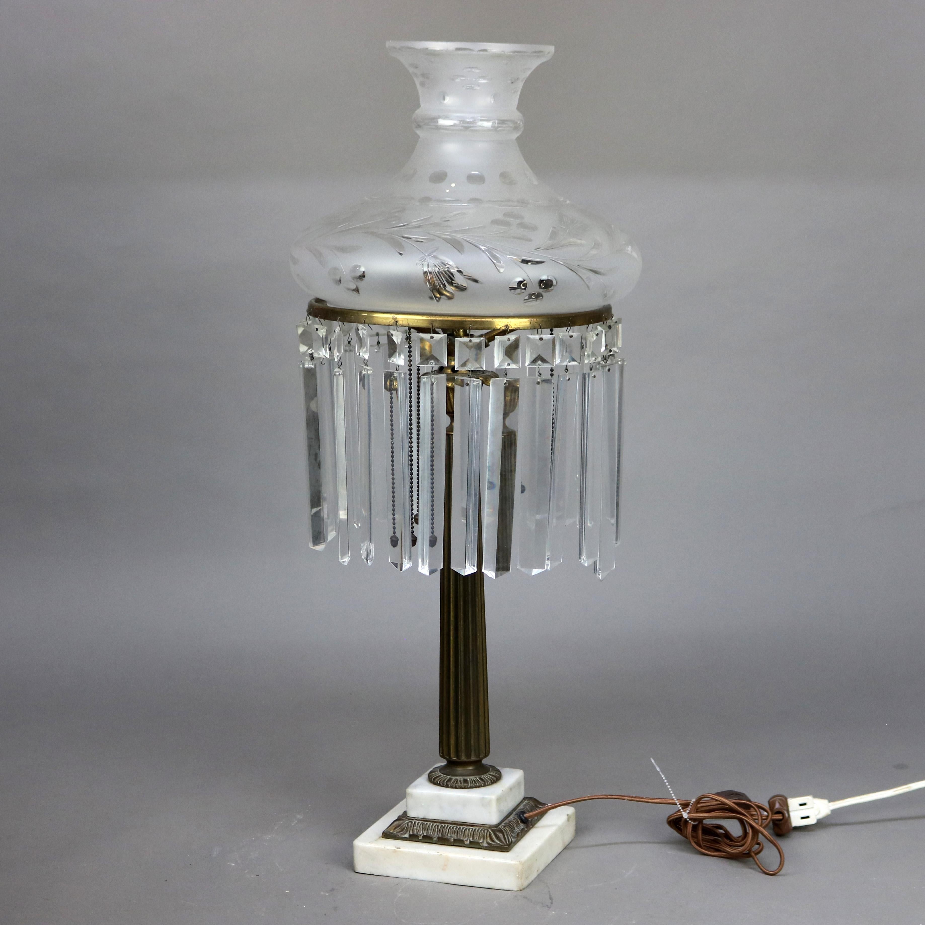 Antique Cornelius School Sinumbra Argand Bronze & Marble Table Lamp c1840 2