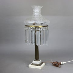Antique Cornelius School Sinumbra Argand Bronze & Marble Table Lamp c1840
