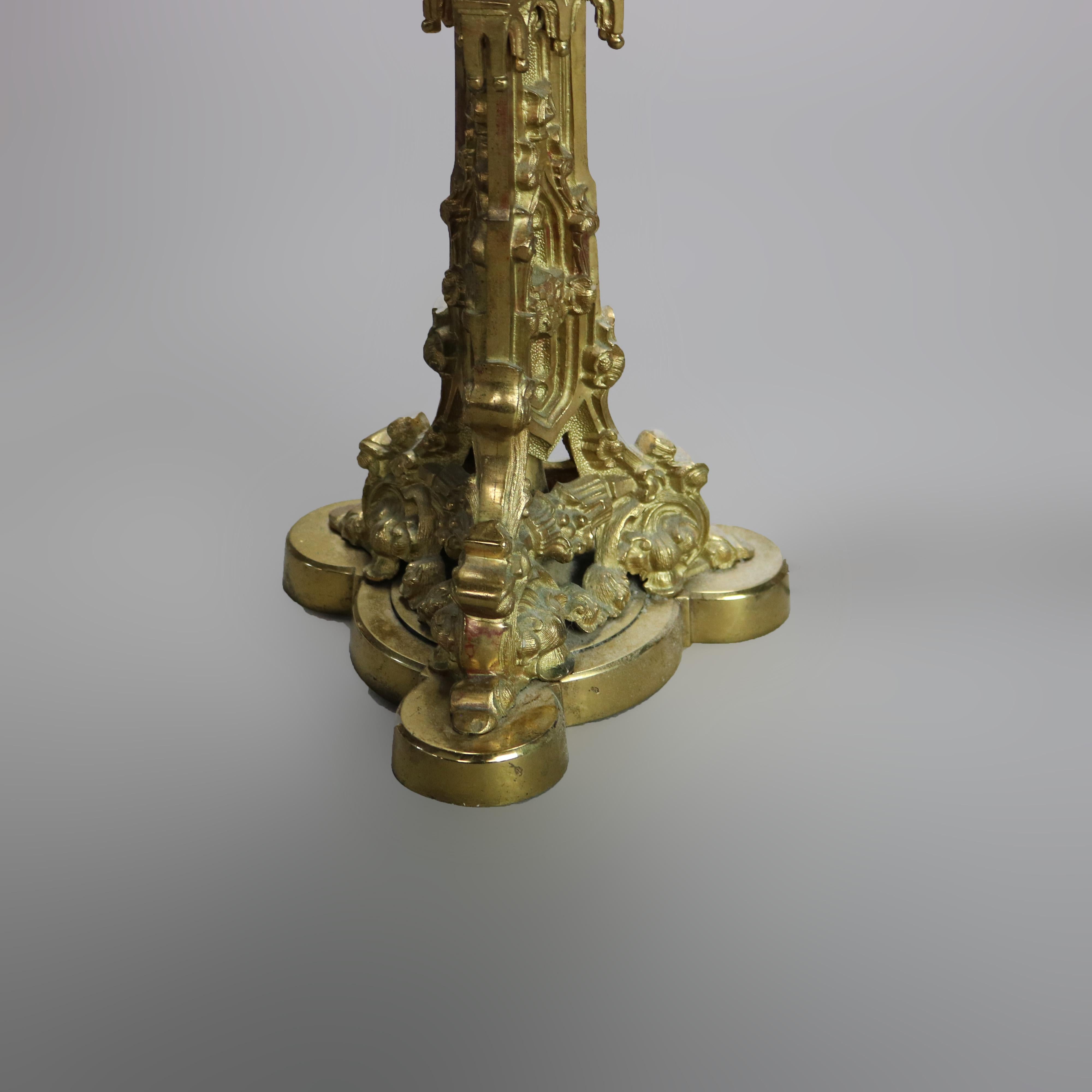 Antique Cornelius Sinumbra Argand Bronze Solar Lamp with Etched Glass Shade, Electrified, c1840

Measures - 22 3/4