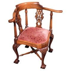 Poltrona angolare antica, Inglese, Sedile da toilette, Georgian Revival, Edwardian