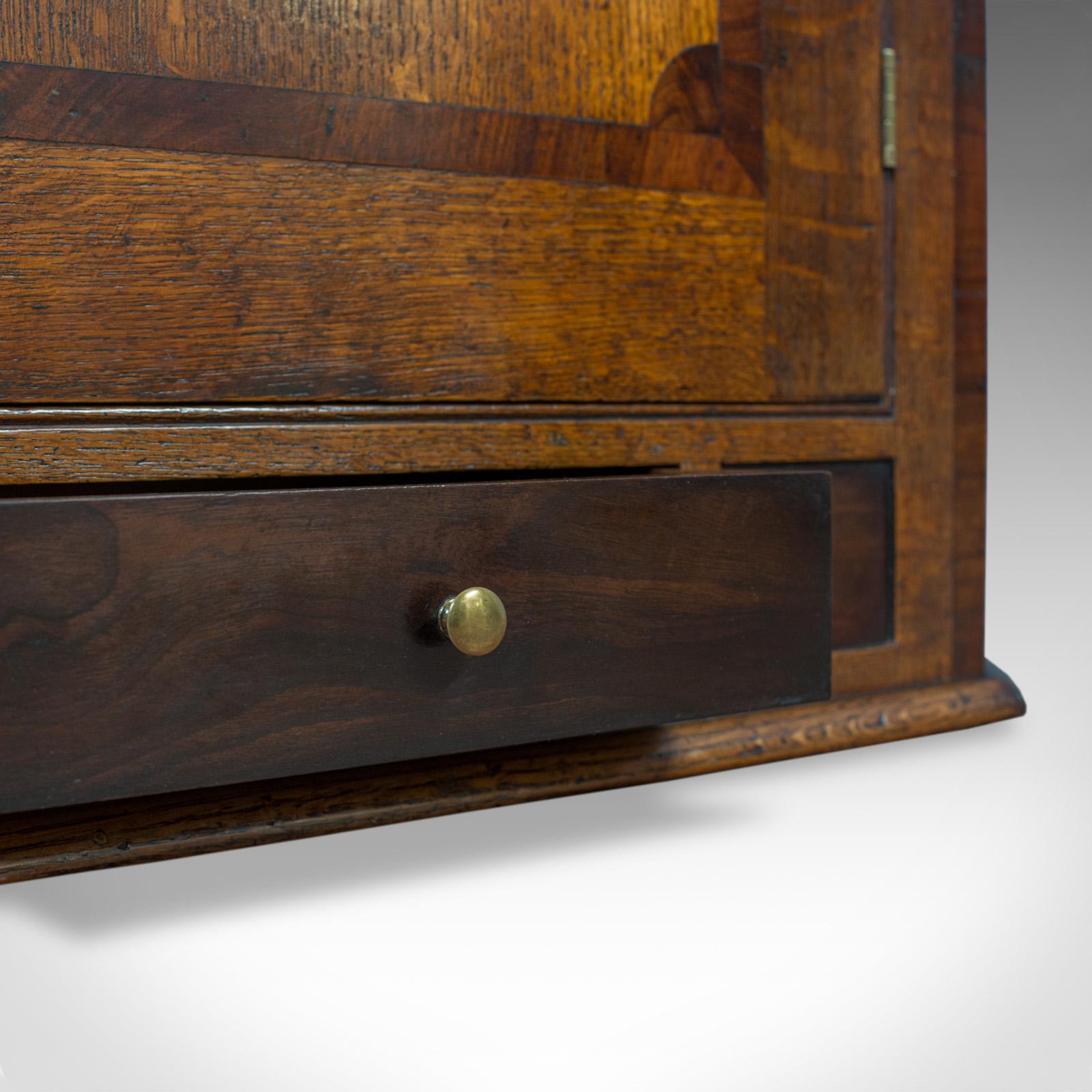 18th Century Corner Cabinet, English, Georgian, Oak, Hanging, Wall Cupboard, circa 1780 For Sale