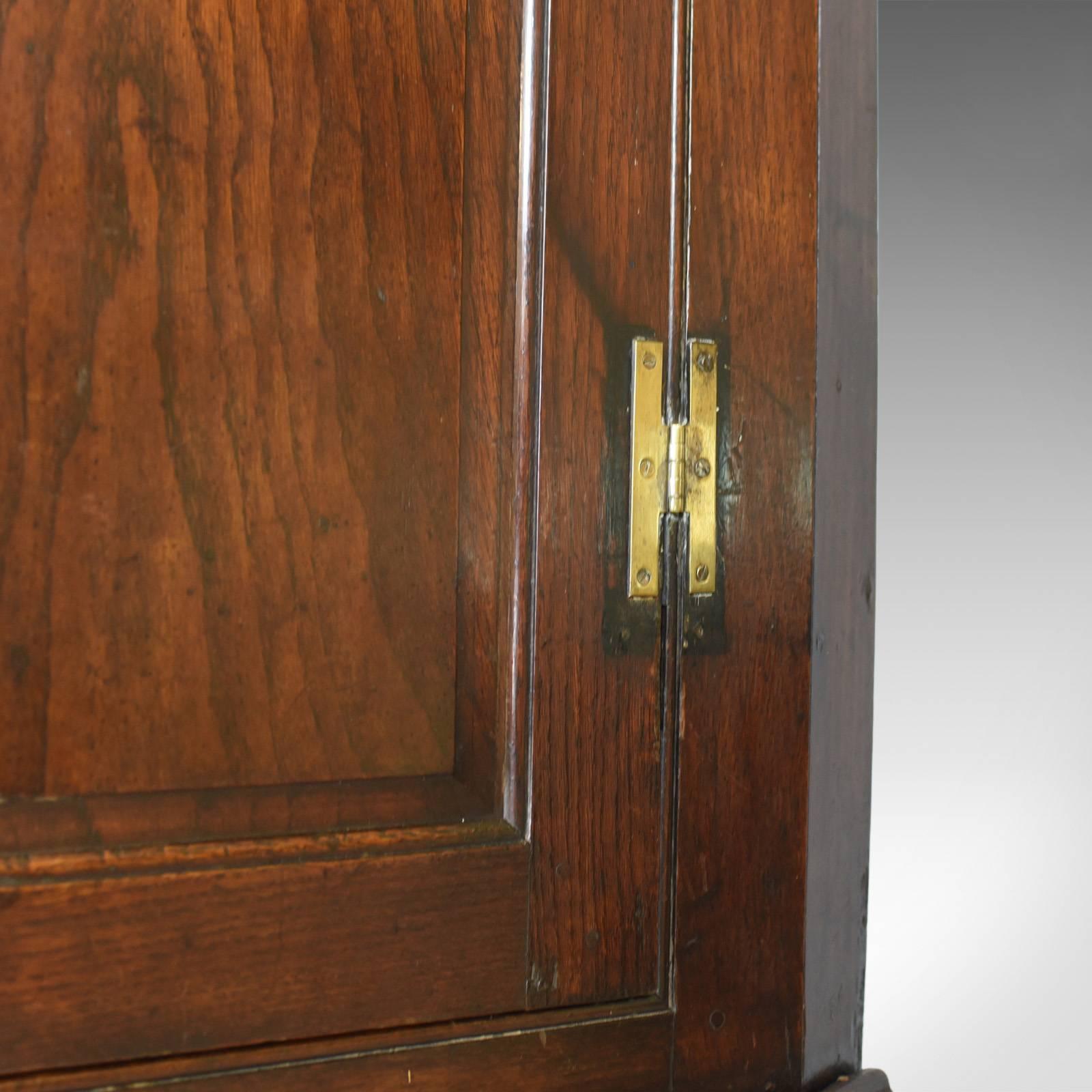 Antique Corner Cabinet, English, Oak, Georgian, Floor Standing Cupboard 1