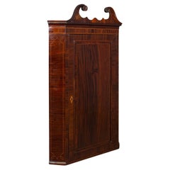 Antique Corner Cabinet, English, Wall Cupboard, Georgian, C.1760