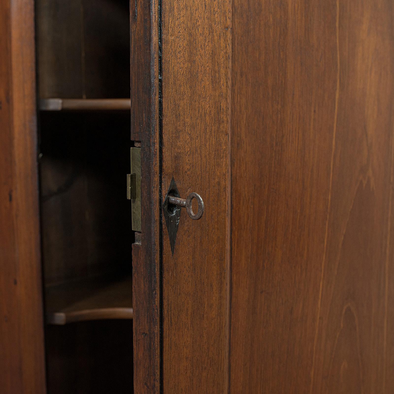 Antique Corner Cabinet, English, Walnut, Mahogany, Wall, Cupboard, Georgian 3