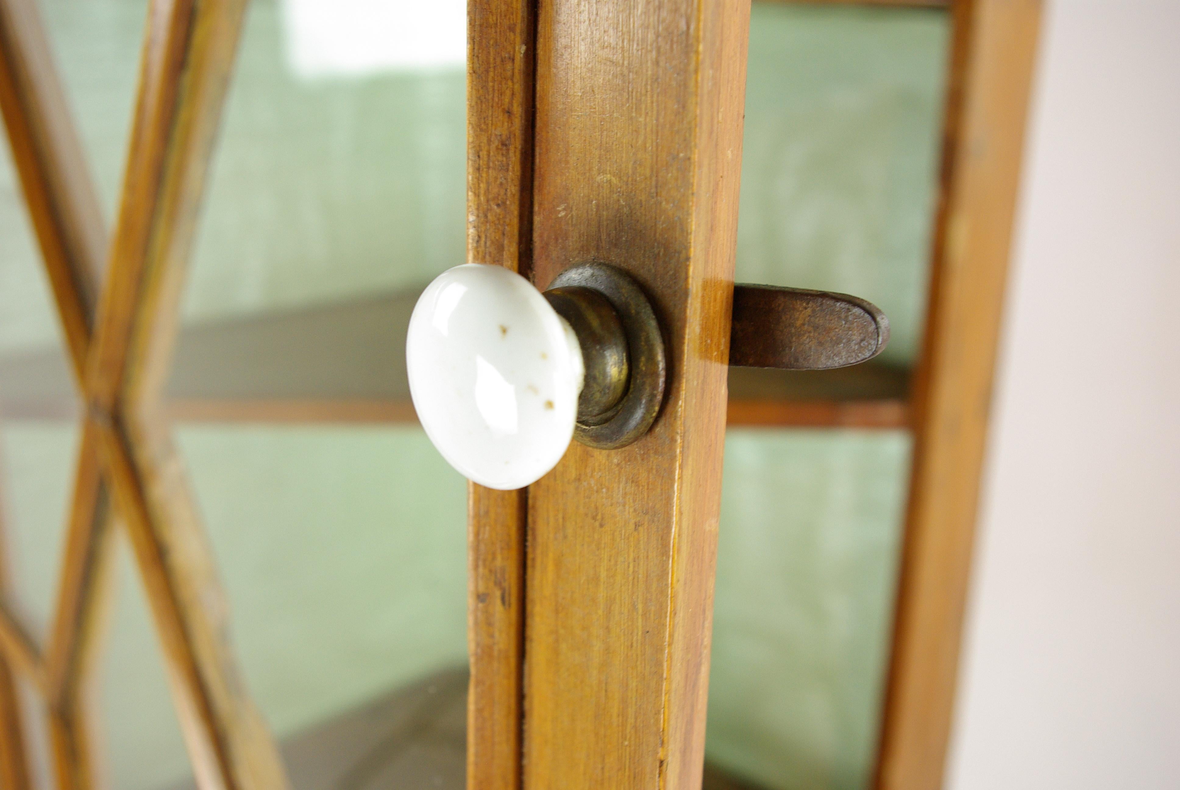 Hand-Crafted Antique Corner Cabinet, Victorian Pine Hanging Cabinet, Scotland, 1870, B1332A