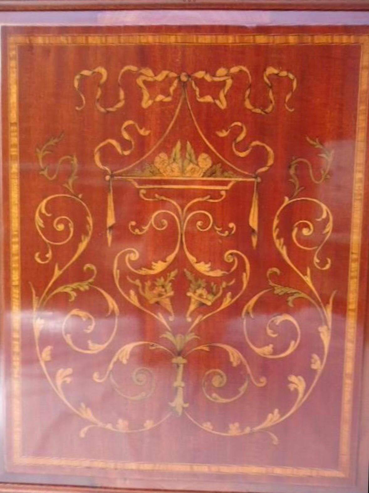 Edwardian Antique Corner Cabinet, Inlaid Mahogany