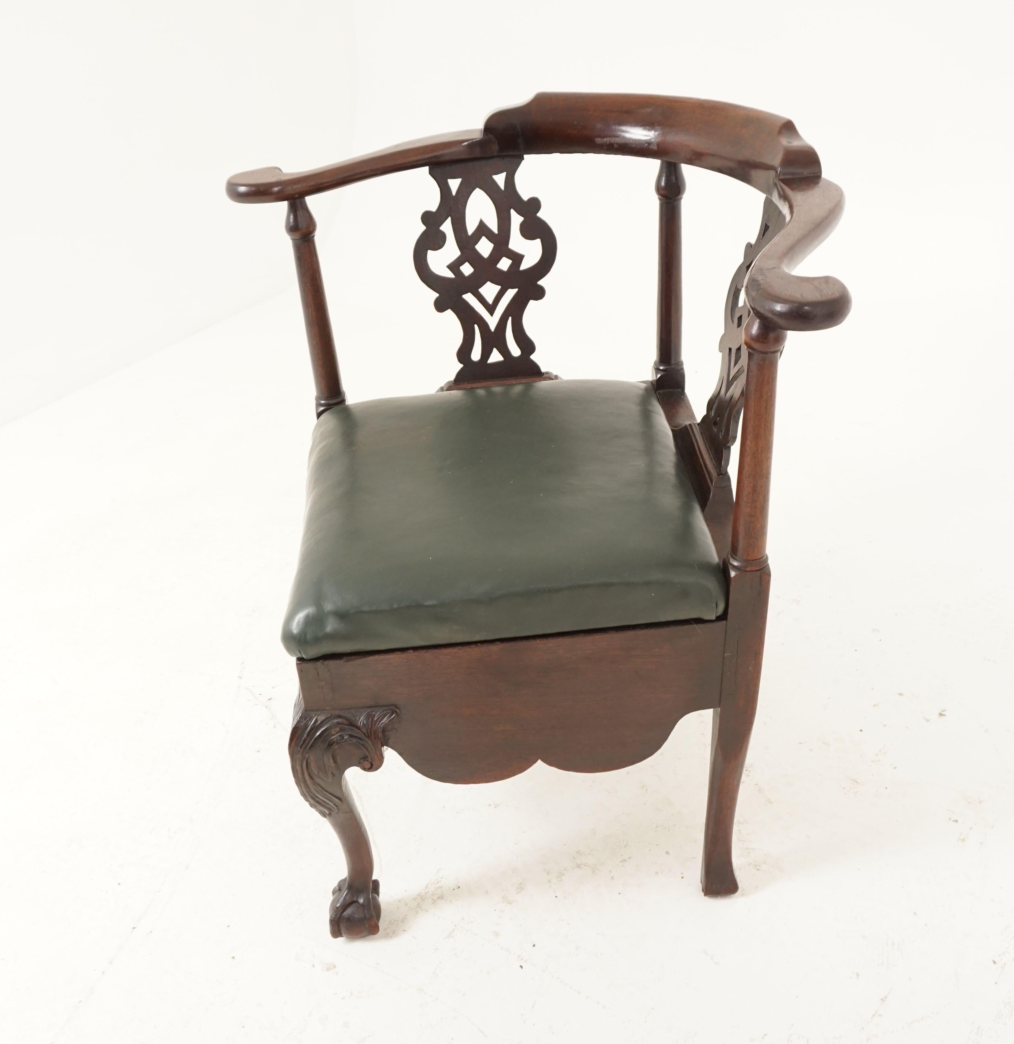 antique victorian corner chair