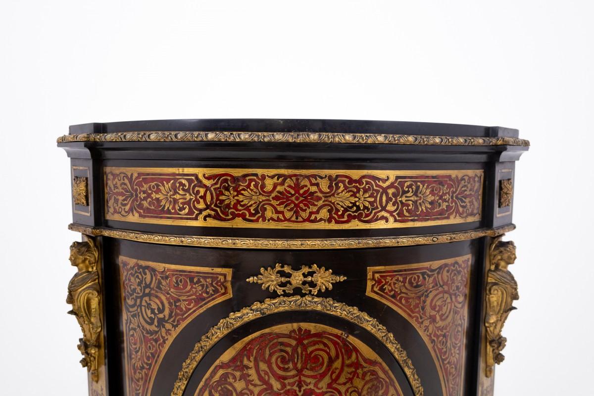 Metà XIX secolo Antica cassettiera angolare in stile Boulle, Francia, metà del XIX secolo. in vendita