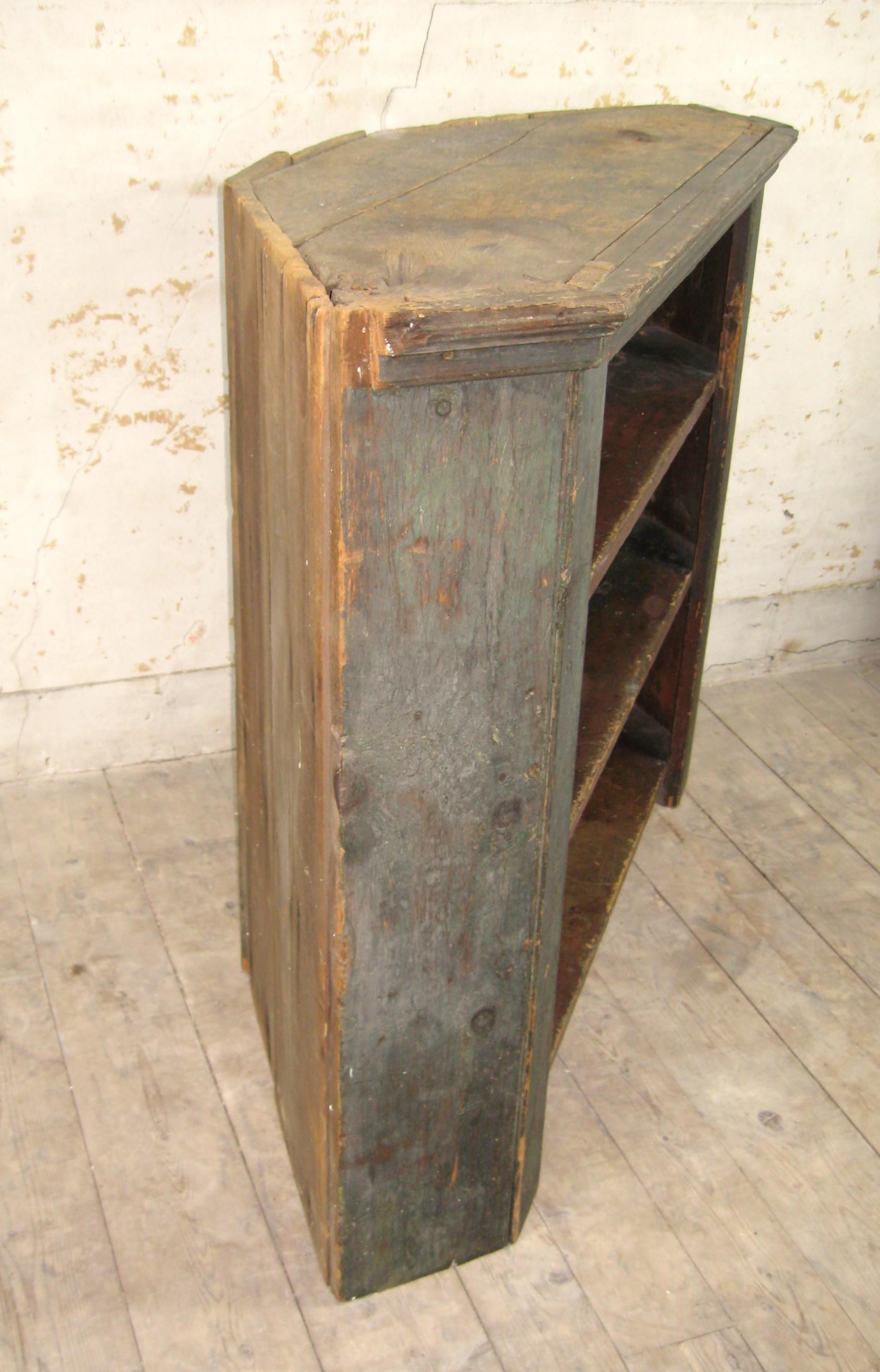 Softwood Antique Corner Cupboard top Circa 1830's Farmhouse  For Sale