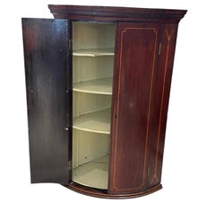 Antique Corner Cupboard with Lock and Key