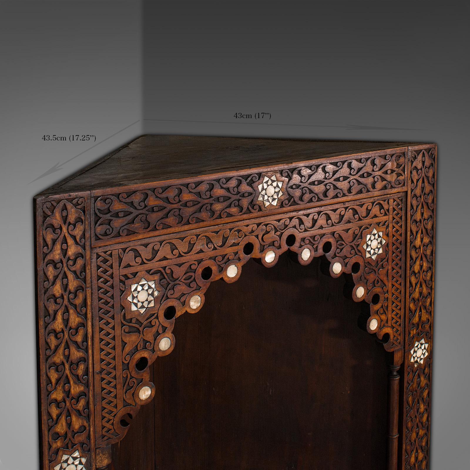 Antique Corner Display Stand, Open Shelf Cabinet, Moorish Taste, Victorian, 1900 6
