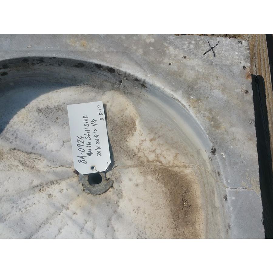 Antique Corner Marble Shell Sink For Sale at 1stDibs