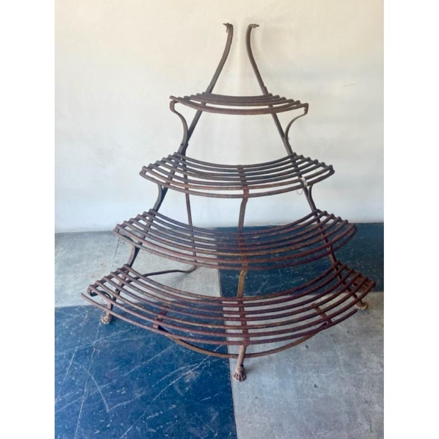 Iron Antique Corner Plant Etagere, GE-0104 For Sale