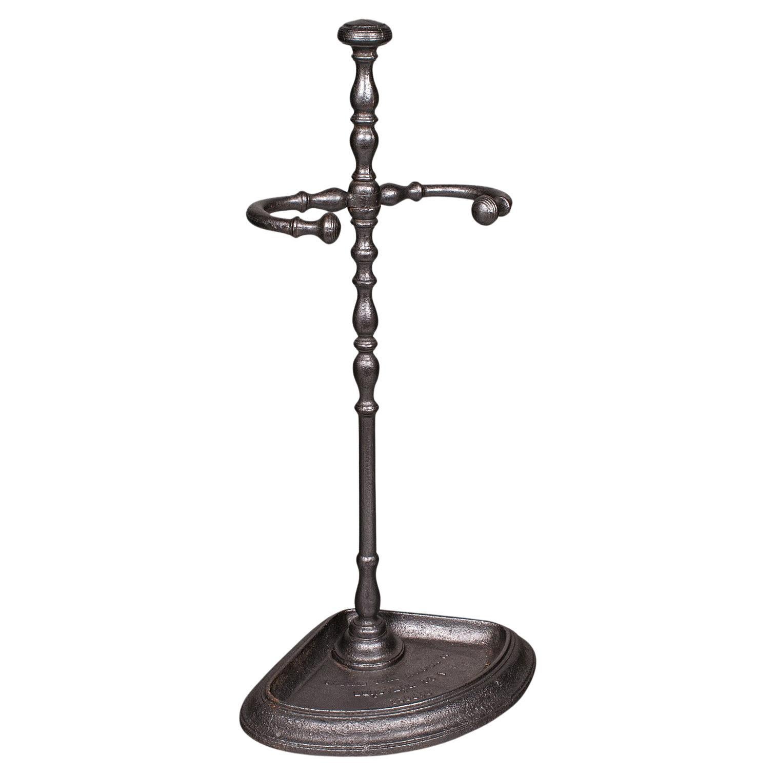Porte-parapluies d'angle antique, français, en fonte, séchoir d'entrée, victorien