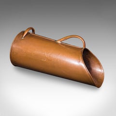 Antique Cornish Coal Shaker, English, Copper, Fireside, Umbrella Hoop, Victorian