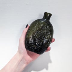 Antique Cornucopia / Urn Pictoral American Blown Glass Flask or Bottle G-III